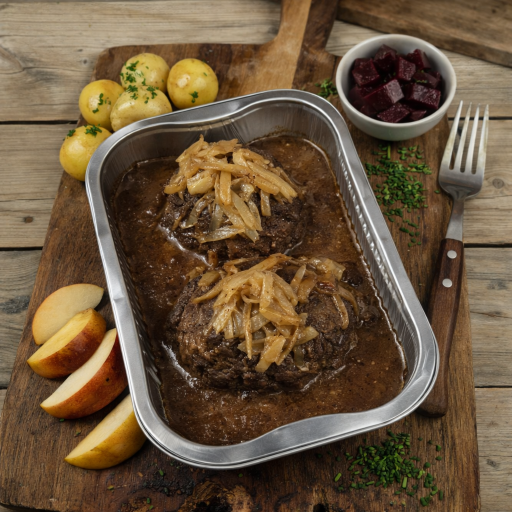 Krondyr bøf med bløde løg og vildtsauce 600-700g - Klosterhedens Vildt ...